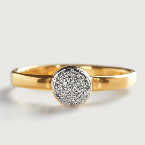 Monica vinadir 18k Gold vermeil with Diamond ring, Size 5.5, NWT - Picture 1 of 11